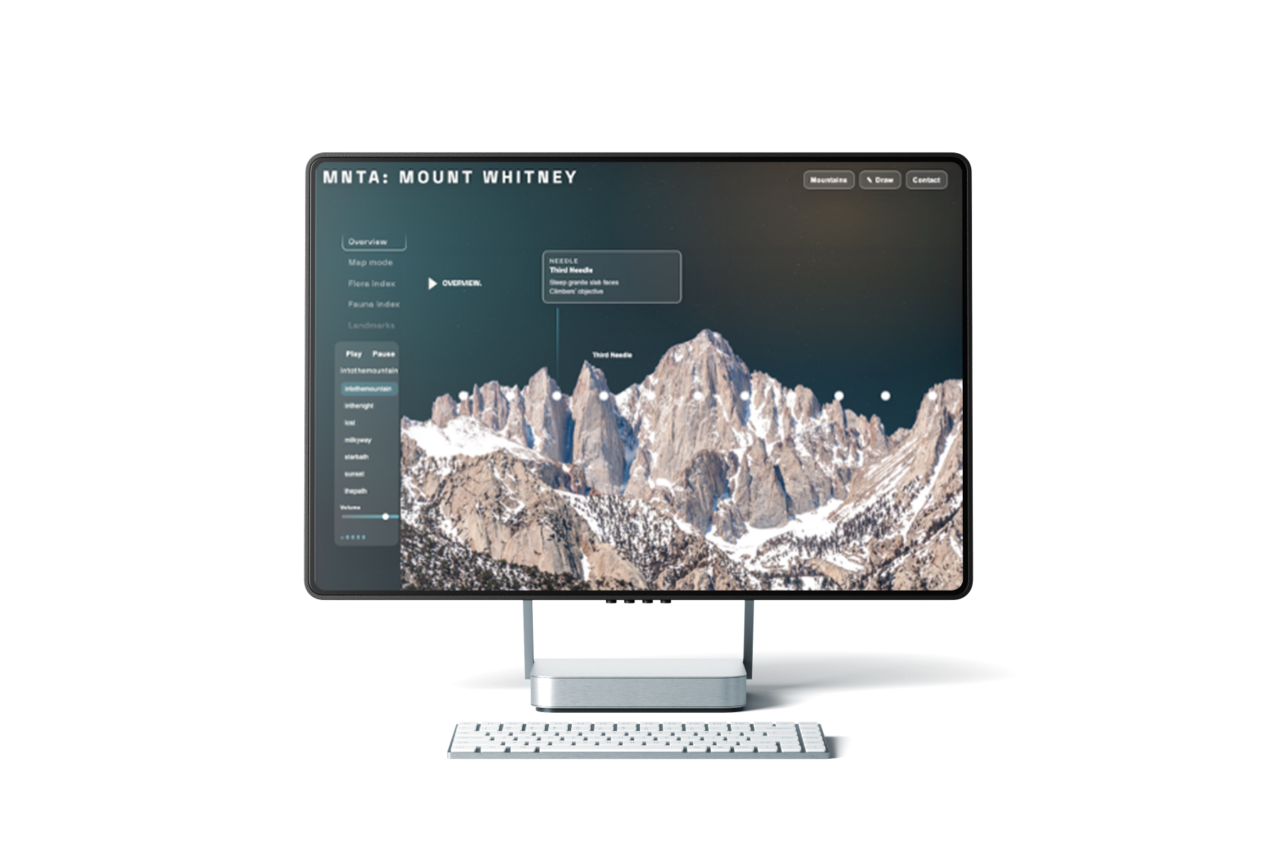 MNTA desktop platform — Mt. Whitney overview